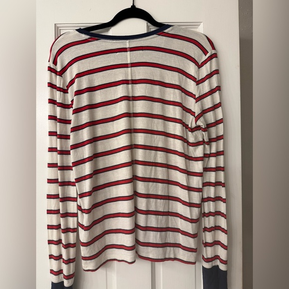 Abercrombie & Fitch Navy and Red Striped Shirt grunge Y2K - Picture 4 of 4